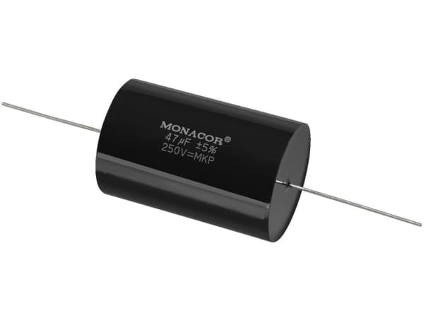 Monacor MKPA-470, Kalvo, Lieriömäinen, Musta, 47000 nF, 250 V, 61 mm