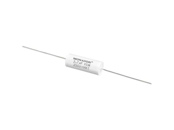 Monacor MKTA-27, Film, Sylindriske, Hvit, 250 V, 31 mm, 12,5 mm