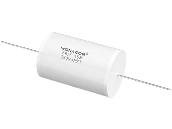 Monacor MKTA-680, Kalvo, Lieriömäinen, Valkoinen, 68000 nF, 250 V, 67 mm