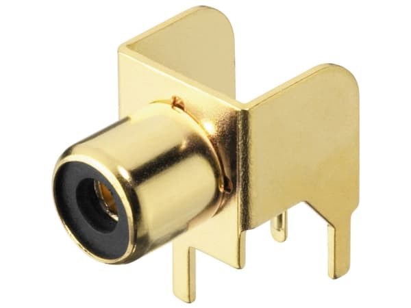 Monacor T-709G, RCA, Guld, Guld, 7,5 mm