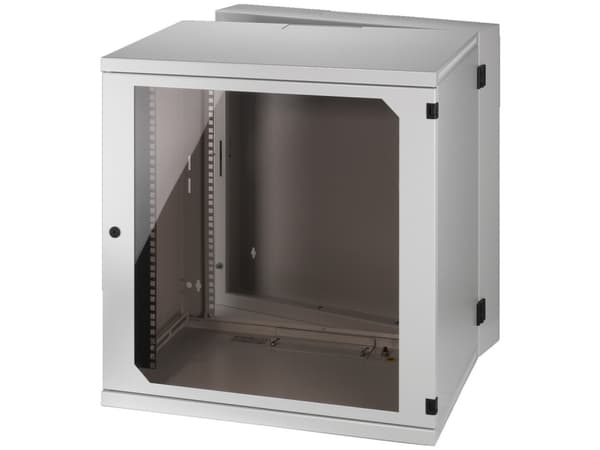 Monacor RACK-12WP, Veggmonterbar hylle, 40 kg, Nøkkellås, 29 kg, Grå