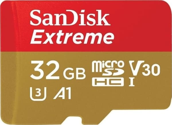 SanDisk Extreme - Flash-minneskort (adapter, microSDHC till SD inkluderad) - 32 GB - A1 / Video Class V30 / UHS-I U3 - microSDHC UHS-I
