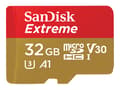 Miniatyrbild 1 av 4: SanDisk Extreme - Flash-minneskort (adapter, microSDHC till SD inkluderad) - 32 GB - A1 / Video Class V30 / UHS-I U3 - microSDHC UHS-I
