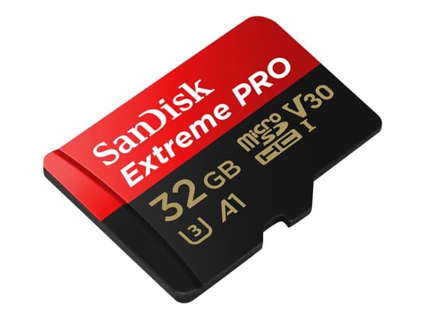 SanDisk Extreme Pro - Flashminnekort (microSDXC til SD-adapter inkludert) - 32 GB - A1 / Video Class V30 / UHS-I U3 - 667x - microSDHC UHS-I