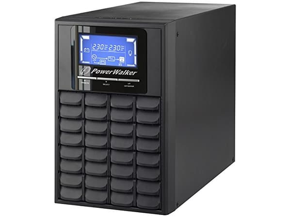 PowerWalker VFI 1000C LCD - UPS - 800 Watt - 1000 VA - 9 At - RS-232, USB - utgangskontakter: 3 - PFC - svart