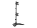 Pikkukuva 2 / 5: StarTech.com Vertical Dual Monitor Stand - tukee näyttöjä 13" - 27" - säädettävä - Tietokonenäytön jalusta kaksoispinoiduille VESA-näytöille - musta