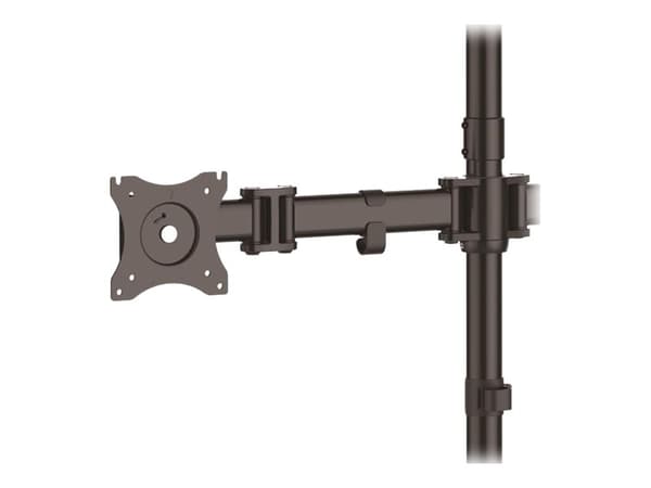 StarTech.com Quad Monitor Stand - Articulating - Supports Monitors 13" to 27" - Adjustable VESA Four Monitor Stand for 4 Screen Setup - Steel - Black