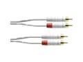 Pikkukuva 2 / 4: Cordial CFU 1.5 CC-SNOW, 2 x RCA, Hanstik, 2 x RCA, Hanstik, 1,5 m, valkoinen