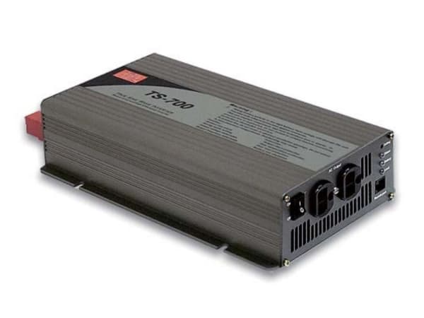 MEAN WELL TS-700-224B, Universal, 21-30 V, 700 W, 240 V, DC-to-AC, 38 A Svart