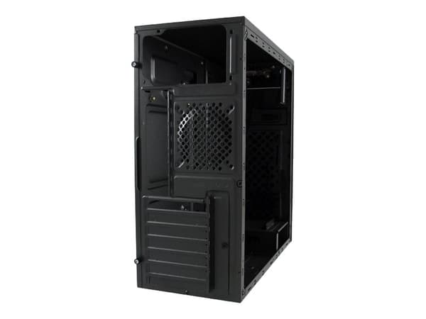 LC Power Classic 7037B - Tower - ATX - ingen strömförsörjning - svart, borstad aluminiumsvart - USB/ljud