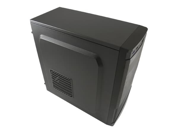 LC Power Classic 7037B - Tower - ATX - ingen strömförsörjning - svart, borstad aluminiumsvart - USB/ljud