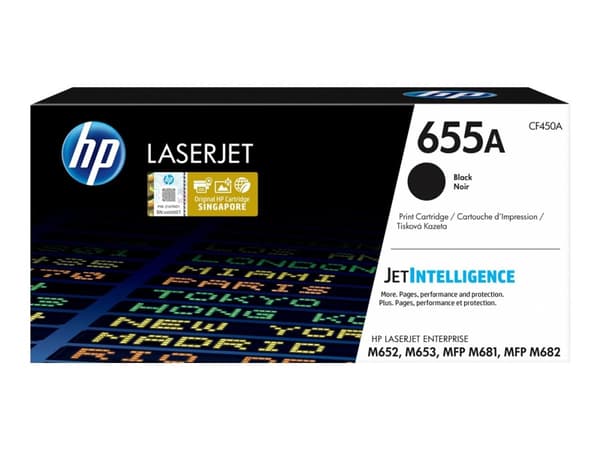 Lasertoner HP 655A CF450A 2813439, 12 500 sidor, svart