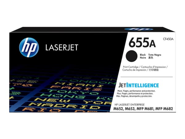 Lasertoner HP 655A CF450A 2813439, 12 500 sidor, svart