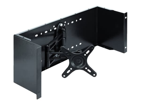 Delock - Skjermarm - rackmonterbar - svart - 4U - 19"