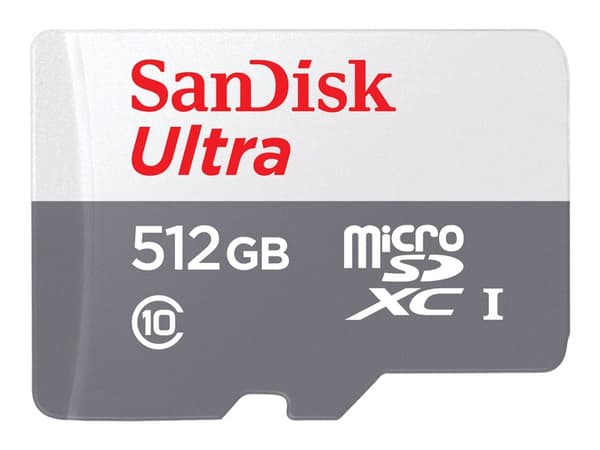SanDisk Ultra - Flashminnekort (microSDXC til SD-adapter inkludert) - 512 GB - Class 10 - microSDXC UHS-I