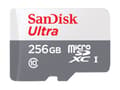 Miniatyrbild 5 av 5: SanDisk Ultra - Flash-minneskort (microSDXC till SD-adapter inkluderad) - 256 GB - Class 10 - mikroSDXC UHS-I