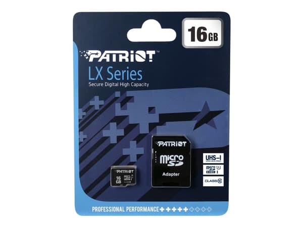 Patriot LX Series - Flash-minneskort - 16 GB - UHS-I U1 / Class10 - microSDHC UHS-I