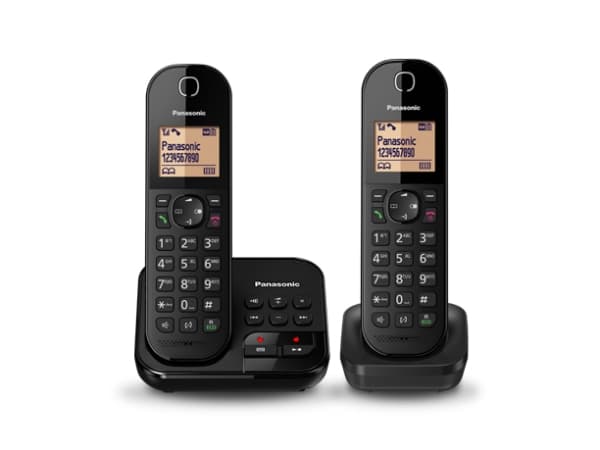 Panasonic KX-TGC422, DECT-puhelin, Johdoton puhelin, Kaiutinpuhelin, 120 entries, Soittajan tunnistus, Musta