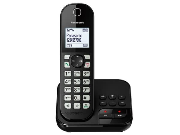 Panasonic KX-TGC460GB - Trådlös telefon - svarssysten med nummerpresentation - svart