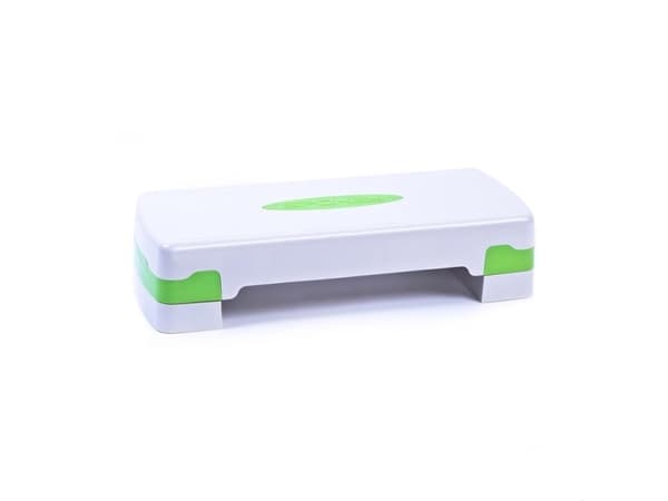 Spokey Basic IV to-trinns aerobic stepper, hvit og grønn, 920946