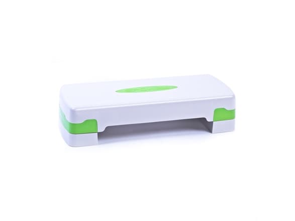 Spokey Basic IV to-trinns aerobic stepper, hvit og grønn, 920946