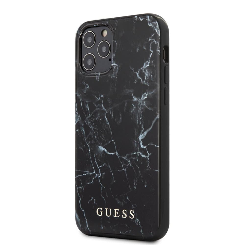 iPhone 12/iPhone 12 Pro Skal Marble Cover Svart