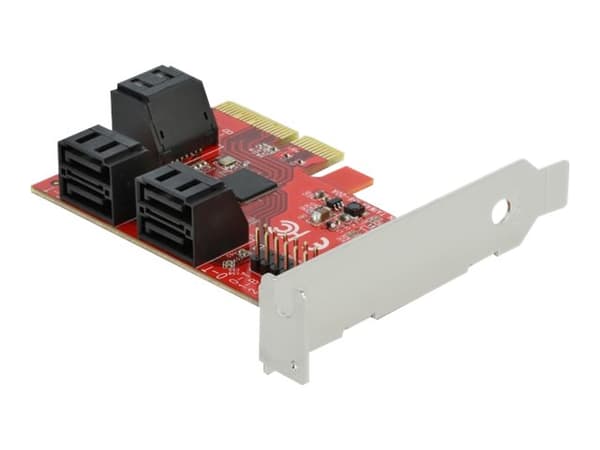 Delock - Kontrollerkort - SATA 6Gb/s - låg profil - PCIe 3.0 x4