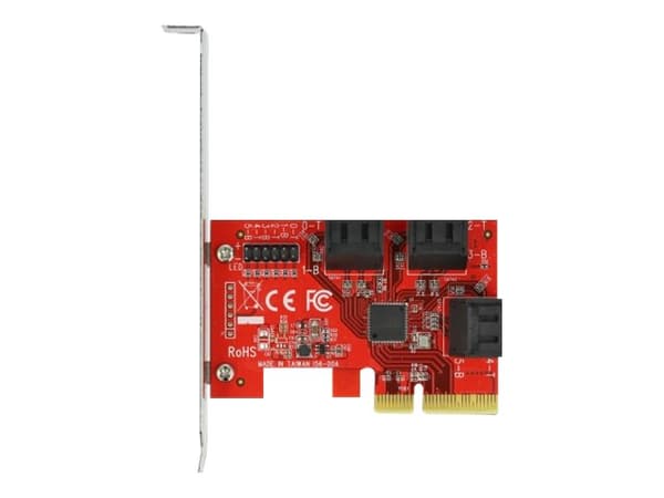 Delock - Kontrollerkort - SATA 6Gb/s - låg profil - PCIe 3.0 x4