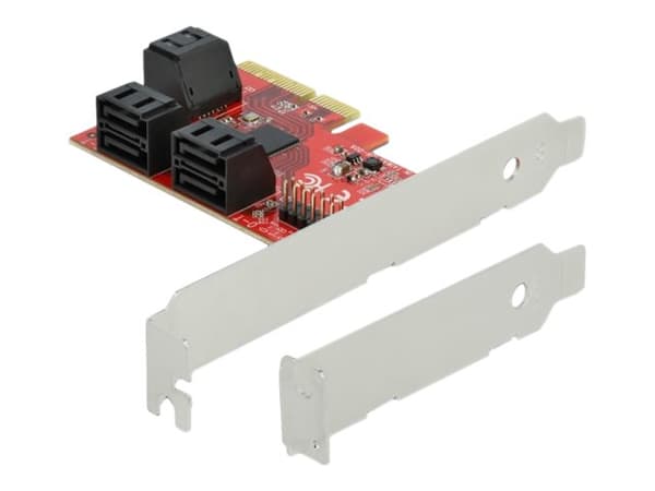 Delock - Kontrollerkort - SATA 6Gb/s - låg profil - PCIe 3.0 x4