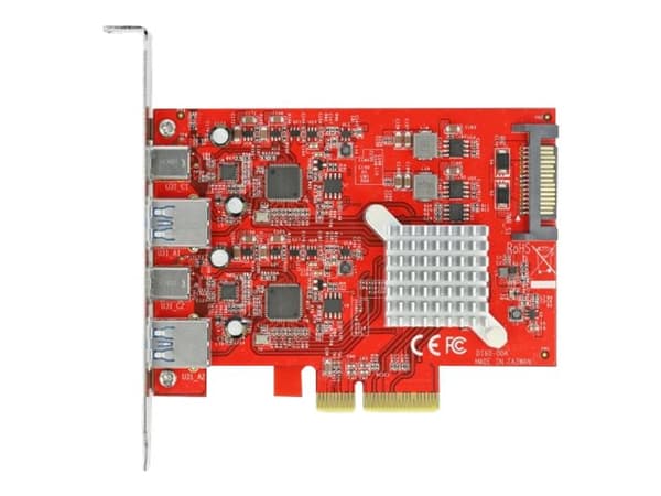 DeLOCK 89041, PCIe, USB 3.2 Gen 2 (3.1 Gen 2), PCIe 3.0, Passiivinen, 10 Gbit/s, Windows 10, Windows 8.1