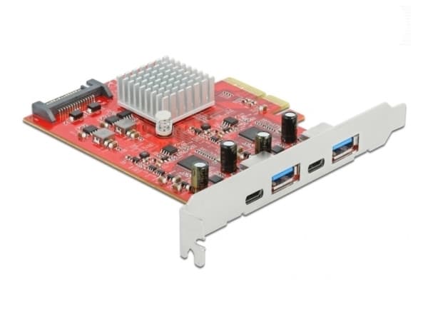 DeLOCK 89041, PCIe, USB 3.2 Gen 2 (3.1 Gen 2), PCIe 3.0, Passiivinen, 10 Gbit/s, Windows 10, Windows 8.1