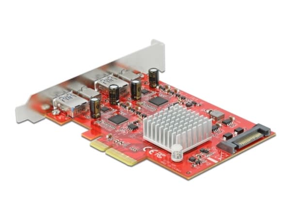 DeLOCK 89041, PCIe, USB 3.2 Gen 2 (3.1 Gen 2), PCIe 3.0, Passiivinen, 10 Gbit/s, Windows 10, Windows 8.1