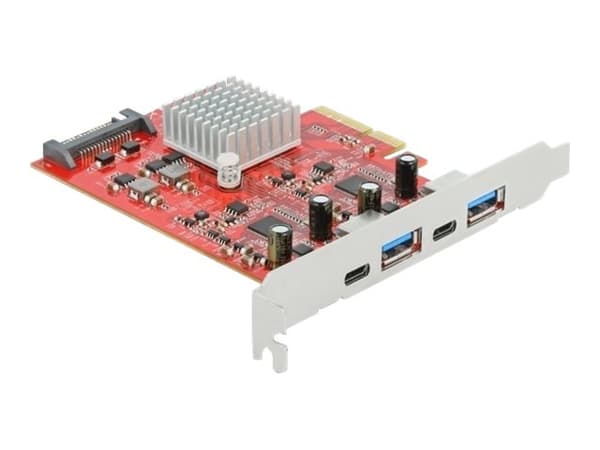 DeLOCK 89041, PCIe, USB 3.2 Gen 2 (3.1 Gen 2), PCIe 3.0, Passiivinen, 10 Gbit/s, Windows 10, Windows 8.1
