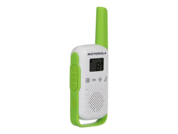 Motorola Talkabout T42 - Triple Pack - bärbar - tvåvägsradio - PMR - 446 MHz - 16-kanals - grön och vit, blå och vit, orange och vit (paket om 3)