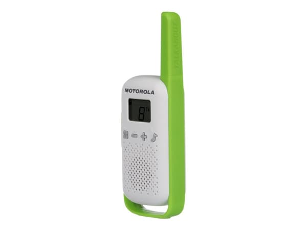 Motorola Talkabout T42 - Triple Pack - bärbar - tvåvägsradio - PMR - 446 MHz - 16-kanals - grön och vit, blå och vit, orange och vit (paket om 3)