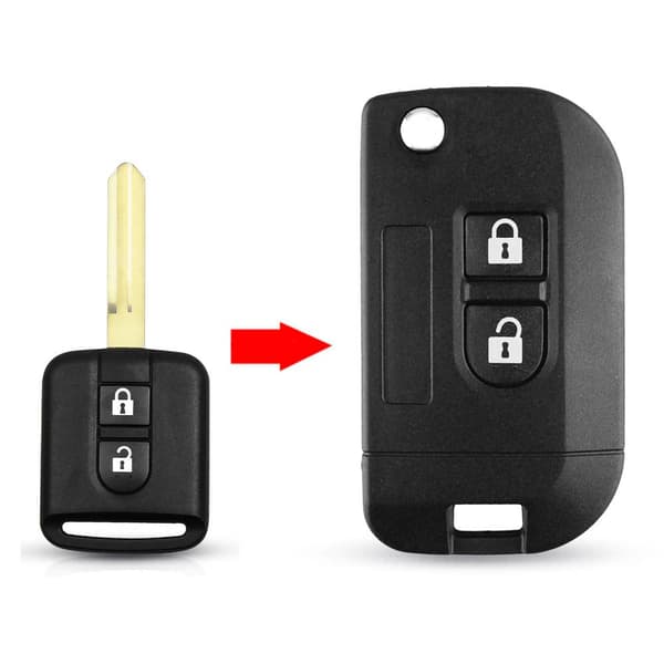 Endret Key Shell Remote Case 2 -knapp for Nissan