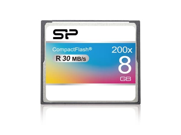 Silicon Power SP008GBCFC200V10, 8 GB, CompactFlash, Grå