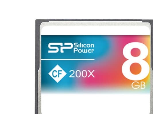 Silicon Power SP008GBCFC200V10, 8 GB, CompactFlash, Grå