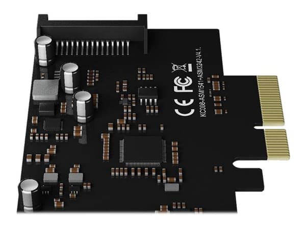 ICY BOX IB-PCI1901-C32 - USB-adapter - PCIe 3.0 x4 - USB-C 3.2 Gen 2x2 x 1 - svart