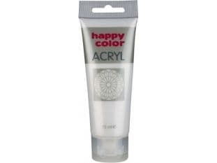 Happy Color Akrylmaling 75ml sølv (7370 0075-81)