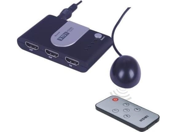 PremiumCord HDMI-bryter 3:1 automatisk + ovladaÄ