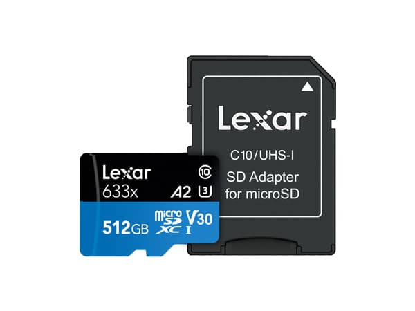 Lexar High Performance - Flashminnekort - 512 GB - A2 / Video Class V30 / UHS-I U3 / Class10 - SDXC UHS-I