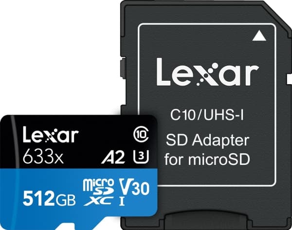 Lexar High Performance - Flashminnekort - 512 GB - A2 / Video Class V30 / UHS-I U3 / Class10 - SDXC UHS-I