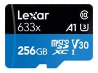 Lexar High Performance - Flashminnekort - 256 GB - A1 / Video Class V30 / UHS-I U3 / Class10 - SDXC UHS-I