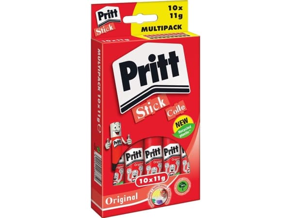 Pritt 6309079, Limstift, 11 g, Kartong, Tyg, papper, 20 ° C, CE, 10 styck