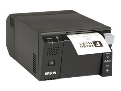 Epson TM T70II - Kvitteringsskriver - termolinje - Rull (7,95 cm) - 180 x 180 dpi - inntil 250 mm/sek - USB 2.0, LAN - kutter - mørk grå