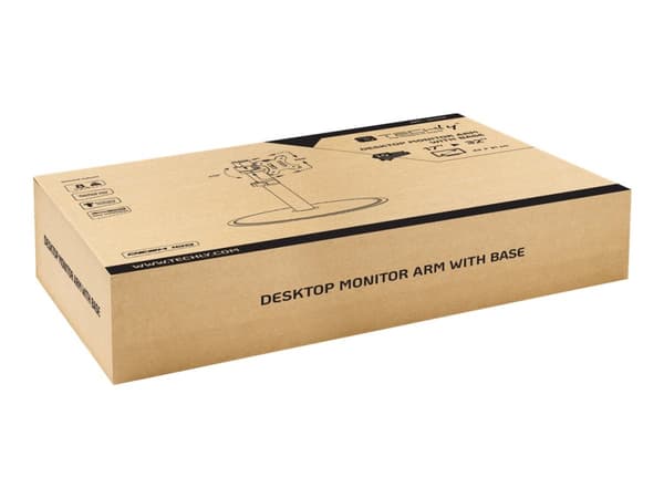 TECHly - Stativ - for Skjerm - plastikk, aluminium, stål - svart - skjermstørrelse: 17"-32" - skrivebord