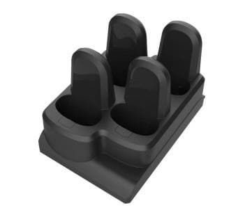 Zebra 4-Slot Device Cradle Adapter Cup - Ladestativ for strekkodeskanner - utgangskontakter: 4 - midnatts sort - for Zebra CS60, CS6080, CS60-HC