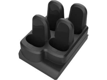 Zebra 4-Slot Device Cradle Adapter Cup - Ladestativ for strekkodeskanner - utgangskontakter: 4 - midnatts sort - for Zebra CS60, CS6080, CS60-HC