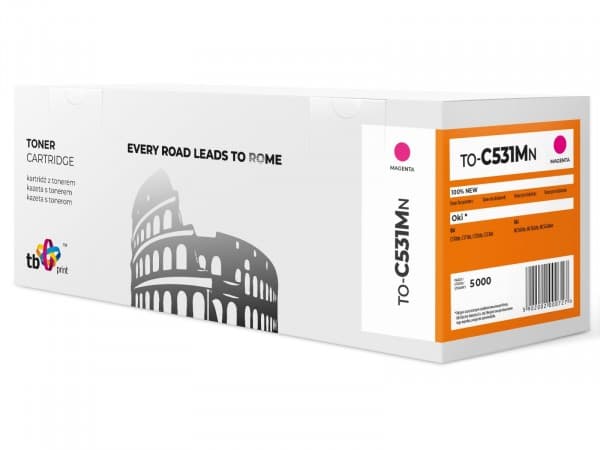 Yhteensopiva TB Print Magenta-mustekasetti C531 (TO-C531MN)